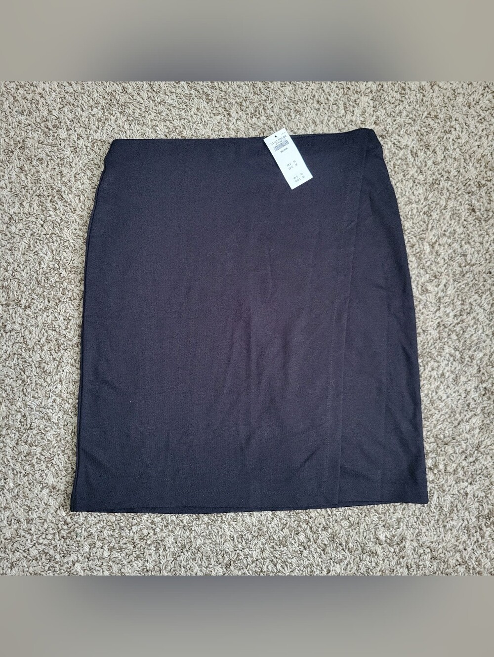 Abercrombie & Fitch Skirt Pencil Straight Black Wrap Knit Knee Length Medium NWT